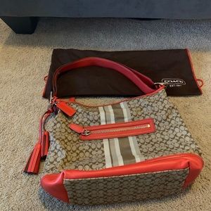Gently used Coach shoulder handbag